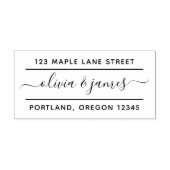 2 Zeilen Kalligrafie Script Couple Rücksendeadress Permastempel (Design)