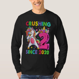 2 Zerkleinerung seit 2020 Dabbing Unicorn 2. Gebur T-Shirt