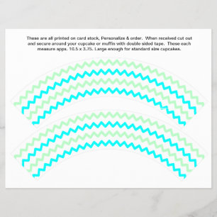 2 Zickzack Allgemeine personalisierte Cupcake-Verp Flyer