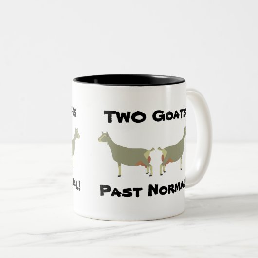 2 Ziegen Vergangenheit normal! - Milchziegen in To Zweifarbige Tasse (VorderseiteRechts)