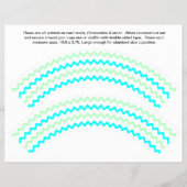 2 Zig zag Generic Personalize Cupcake Wrappers Flyer (Vorne)