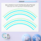 2 Zig zag Generic Personalize Cupcake Wrappers Flyer (Einzeln)