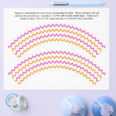 2 Zig zag Generic Personalize Cupcake Wrappers Flyer (Einzeln)