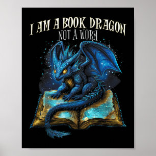 #2 Zitat: Ich bin Buchdrache kein Worm Rea Poster