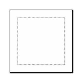 2 Zoll Fertiggröße Quilt Square mit 1/4 Zoll Naht Gummistempel (Prägung)