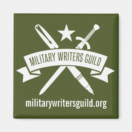 2 Zoll quadratischer Magnet, Olivendrab Magnet (Vorne)