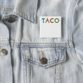 2 Zoll quadratischer TACO Namensschild-Knopf Button (Beispiel)