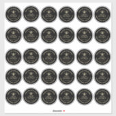 2 Zoll Regular Mason Jar Lid Vinyl Honey Black Aufkleber (Blatt)