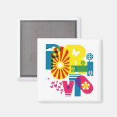 2 Zoll Square Magnet (Vorderseite/Rückseite)