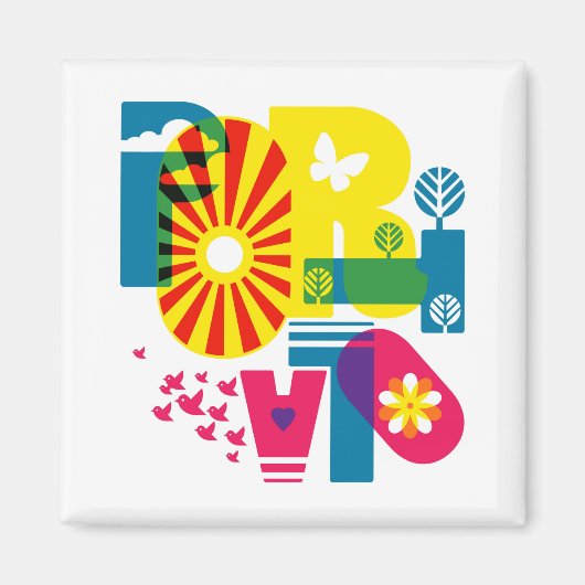 2 Zoll Square Magnet (Vorne)