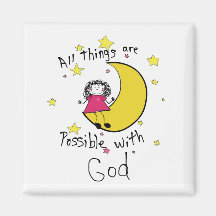 2 Zoll Square Magnet mit Schrift