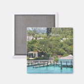 2 Zoll Square Magnet, Nassau Bahamas Magnet (Vorderseite/Rückseite)