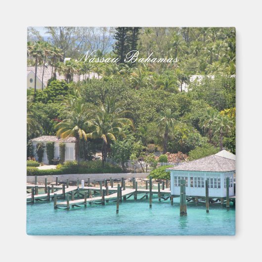 2 Zoll Square Magnet, Nassau Bahamas Magnet (Vorne)