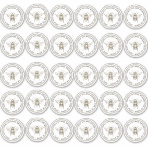 2 Zoll Vinyl Mason Jar Vintages Bienenhoney-Label Aufkleber