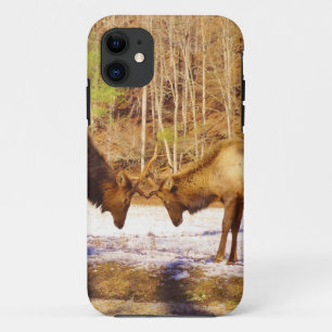 2~ zwei Bull Elk im Schnee Case-Mate iPhone Hülle