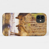 2~ zwei Bull Elk im Schnee Case-Mate iPhone Hülle (Rückseite (Horizontal))