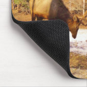 2~ zwei Bull Elk im Schnee Mousepad (Ecke)