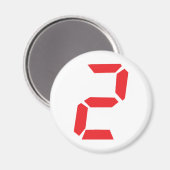 2 zwei rote Wecker, digital Magnet (Vorderseite/Rückseite)