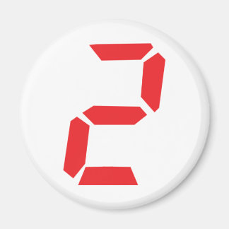 2 zwei rote Wecker, digital Magnet