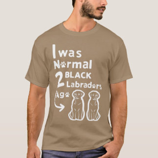 2 Zwei schwarze Lab Labrador Retriever Geschenkide T-Shirt