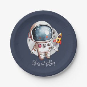 2. Zwei zum Mond Geburtstag Pappteller