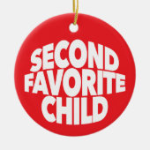 2. zweitliebstes Kind Nummer eins Schwester Keramik Ornament (Vorne)