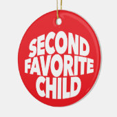2. zweitliebstes Kind Nummer eins Schwester Keramik Ornament (Links)