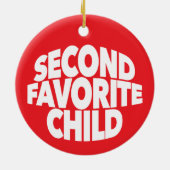 2. zweitliebstes Kind Nummer eins Schwester Keramik Ornament (Hinten)