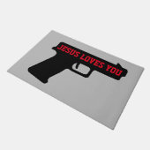 2A - JESUS-LIEBEN, die DU Tor Mat Fußmatte (Schrägansicht)