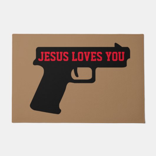 2A - JESUS-LIEBEN, die DU Tor Mat Fußmatte (Vorderseite)