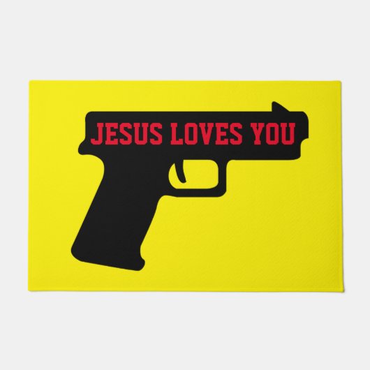 2A - JESUS-LIEBEN, die DU Tor Mat Fußmatte (Vorderseite)