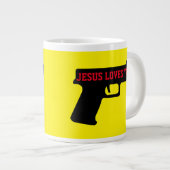 2A - JESUS-LIEBEN SIE Jumbo-Tasse (Vorderseite Rechts)