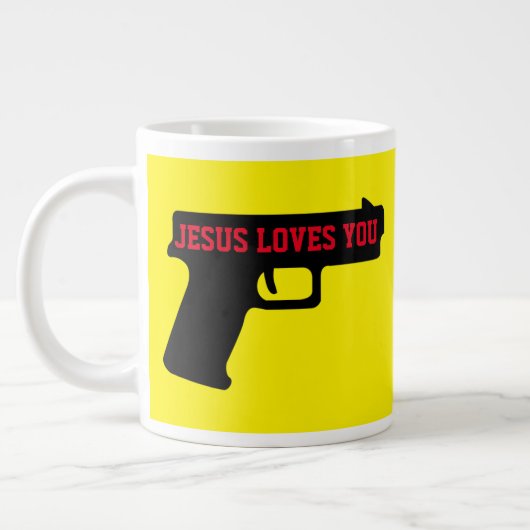 2A - JESUS-LIEBEN SIE Jumbo-Tasse (Links)