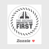 2A Second schützt die erste FreeSpeech-Waffe Aufkleber (Blatt)