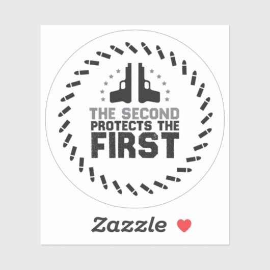 2A Second schützt die erste FreeSpeech-Waffe Aufkleber (Blatt)