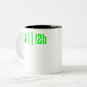 2b oder nicht 2b Programmierer, IT-Nerd, Coder, Co Zweifarbige Tasse (Vorderseite Links)