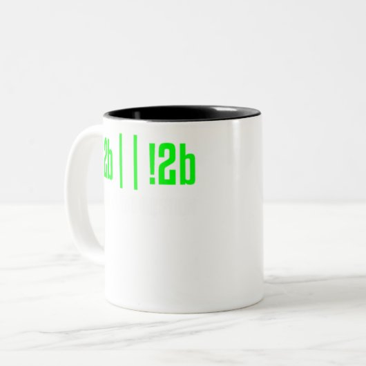 2b oder nicht 2b Programmierer, IT-Nerd, Coder, Co Zweifarbige Tasse (Vorderseite Links)