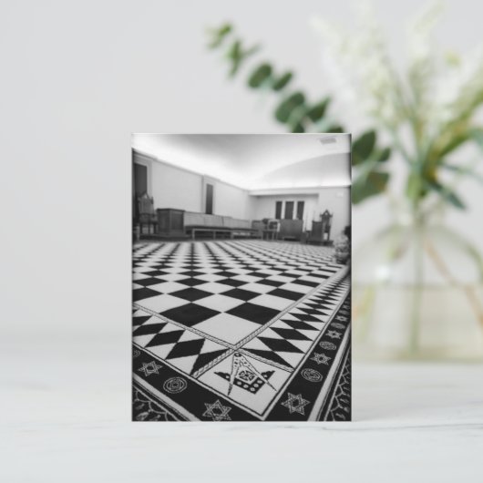 2c3c2a48cd8fa24420df8732d09ecfc6—freemason-lodge- postkarte (Stehend Vorderseite)