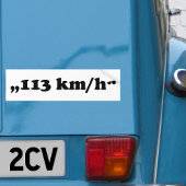2CV 113 kmh Oldtimer Geschwindigkeitsbegrenzungsty Autoaufkleber