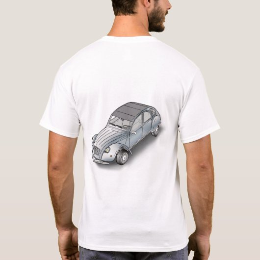 2CV Citroen explosided view T-Shirt (Rückseite)