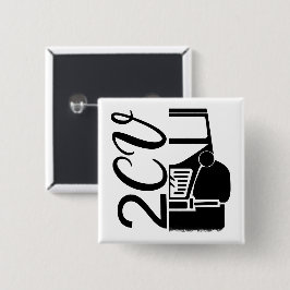 2CV Deux Chevaux Black Chic Script Schriftart Typo Button