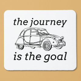 2CV Deux Chevaux Die Reise ist das Ziel Mousepad