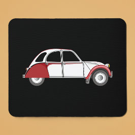 2CV Deux Chevaux Dolly Oldtimer Red Mousepad