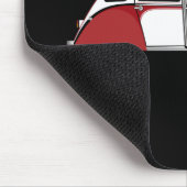 2CV Deux Chevaux Dolly Oldtimer Rot Mousepad (Ecke)