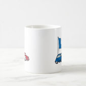 2CV Deux Chevaux Französische Tricolore-Flagge Kaffeetasse (Mittel)