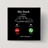2CV Deux Chevaux Funny Smartphone Postkarte Button (Vorderseite)