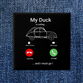 2CV Deux Chevaux Funny Smartphone Postkarte Button