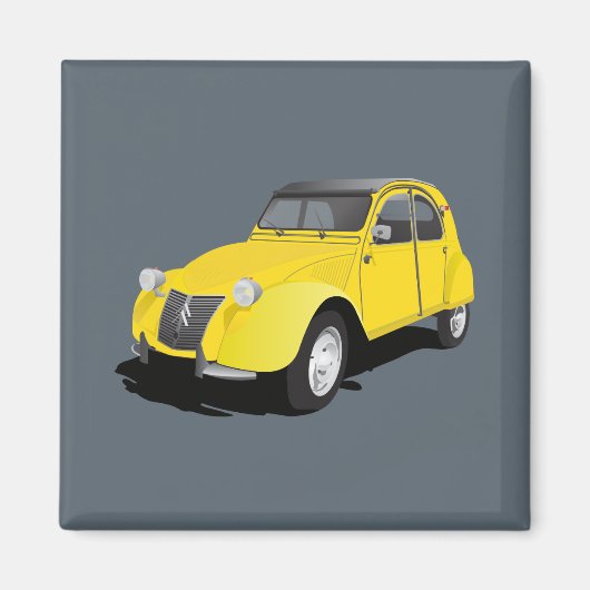 2CV (deux chevaux) gelb Magnet (Vorne)