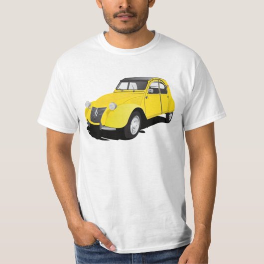 2CV (deux chevaux) gelb T-Shirt (Vorderseite)