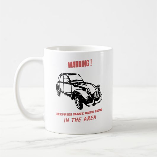 2CV Deux Chevaux Hippie-Warnung Kaffeetasse (Links)